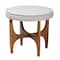 Baxton Studio Theo Japandi Greyish Beige Fabric and Walnut Brown Finished Wood Ottoman Footstool 233-13169-ZORO - alternate 1